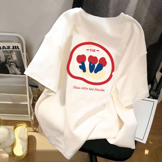 Popular Korean cartoon Snoopy short-sleeved T-shirt for men and women with the same style lovers all-match fashion handsome clothes trendy t