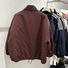 百搭夹棉三条欧货二小个子秋冬冲锋衣棉服新款宽松棉外套杠女显瘦