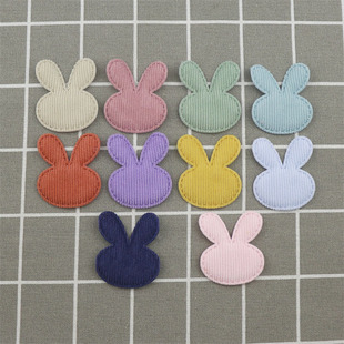 4.6cm Corduroy Rabbit Head Accessories DIY Hair Accessories Accessories Material Clothing Toy Shoes and Socks Decoration Accessories