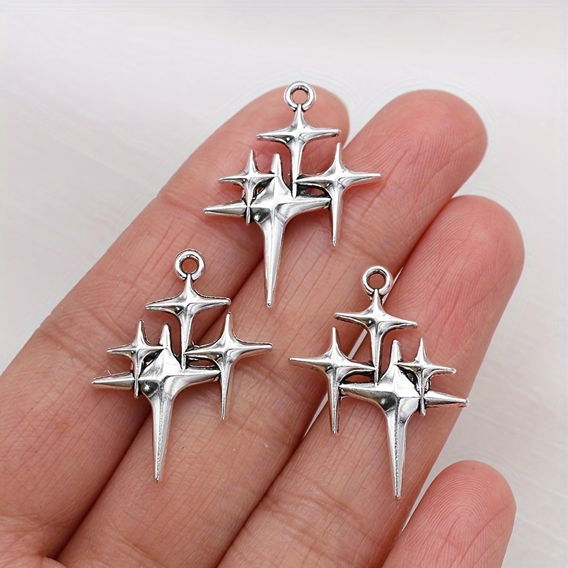 DIY Jewelry Accessories Star Mans Personality All-match Cross Star Small Pendant Necklace Earrings Jewelry Pendant DIY Jewelry Accessories Star Mans Personality All-match Cross Star Small Pendant Necklace Earrings Jewelry Pendant