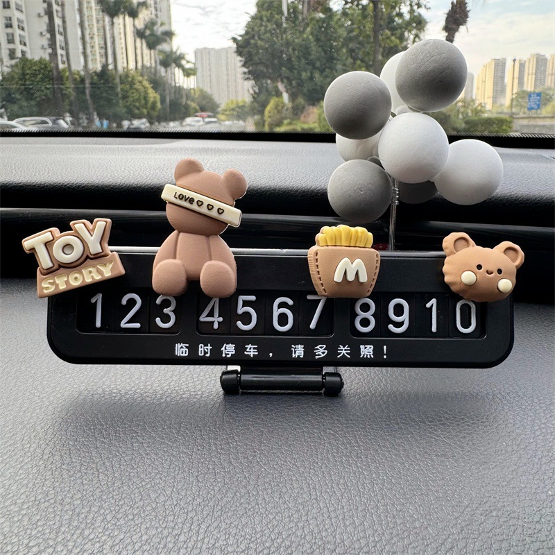 Placas de estacionamiento temporales parejas de hombres y mujeres charlando en línea de automóviles famosos tarjetas telefónicas de dibujos animados adorables adornos de automóviles