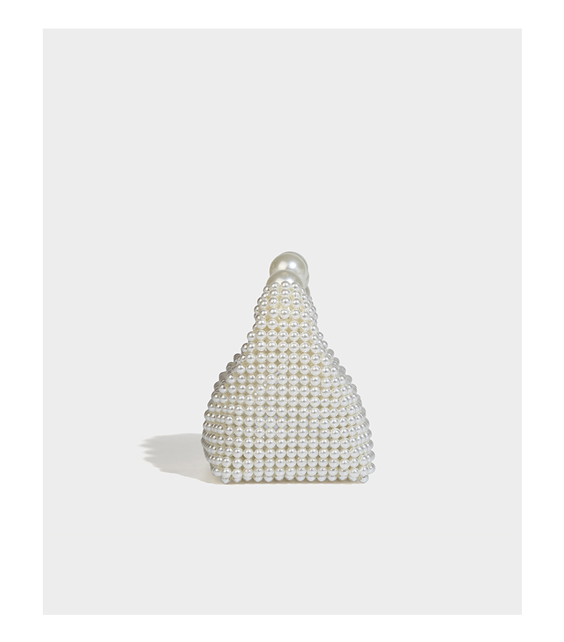 Perlina in stile francese Ins con design cavo, dolce ragazza versatile perla tenuta in mano, croce diagonale a spalla singola intrecciata a mano_voghion.com