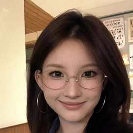 小框金丝猫眼眼镜女近视可配度数高智感素颜眼睛框高智感眼镜