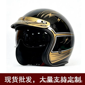 Popular foreign trade product: 3C retro three-quarter helmet for electric vehicles and motorcycles, suitable for men and women, for all-season commuting safety
