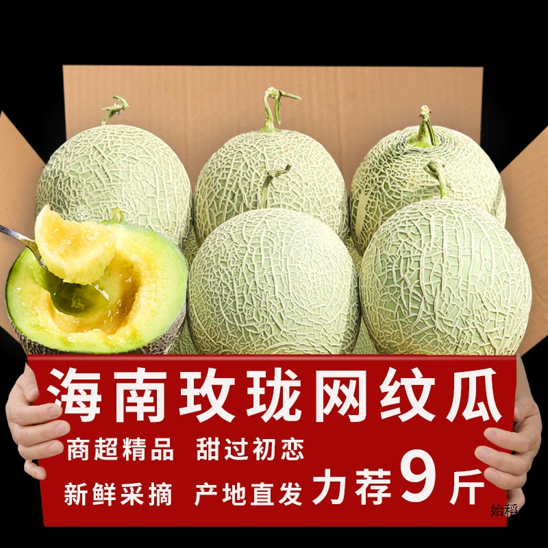 Hainan Meilong Honeydew Melon 4.5kg Hami Melon Свежие фрукты Сезонное изысканное мороженое Молочная слива Сладкое.