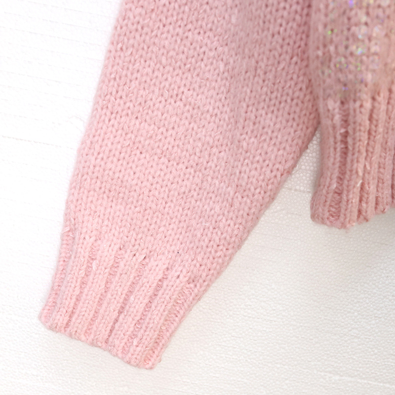 Women's Clothing light luxury sequined hooded sweater autumn and winter high end temperament versatile warm long sleeved knitted sweater women's trend_voghion.com