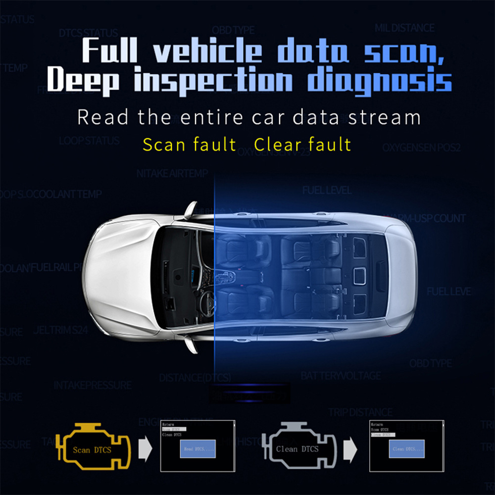 P10 Car Hud Head-Up Display Car Projector Driving Computer Obd2 Head-Up Display High-Definition Digital