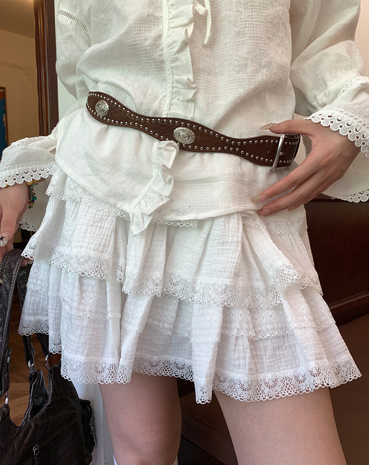 Vintage Bohemian Brown Belt Women's Niche Rivets Ethnic Style Belt With Skirt Jeans Waist Seal Tide_voghion.com