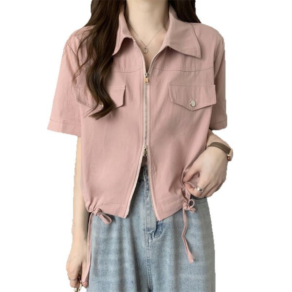Summer shirt with zipper