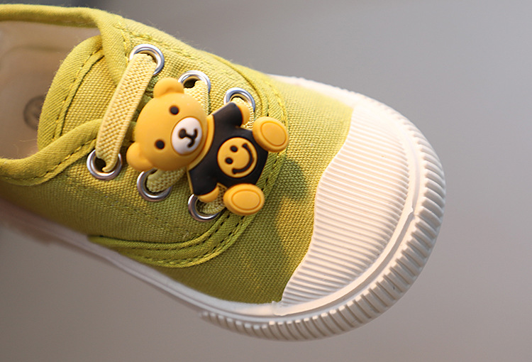 2022 Frühling Herbst Baby Cartoon Bär Weiche Sohle Walking für Jungen und Mädchen, Säuglingsschuhe, Segeltuchschuhe_voghion.com