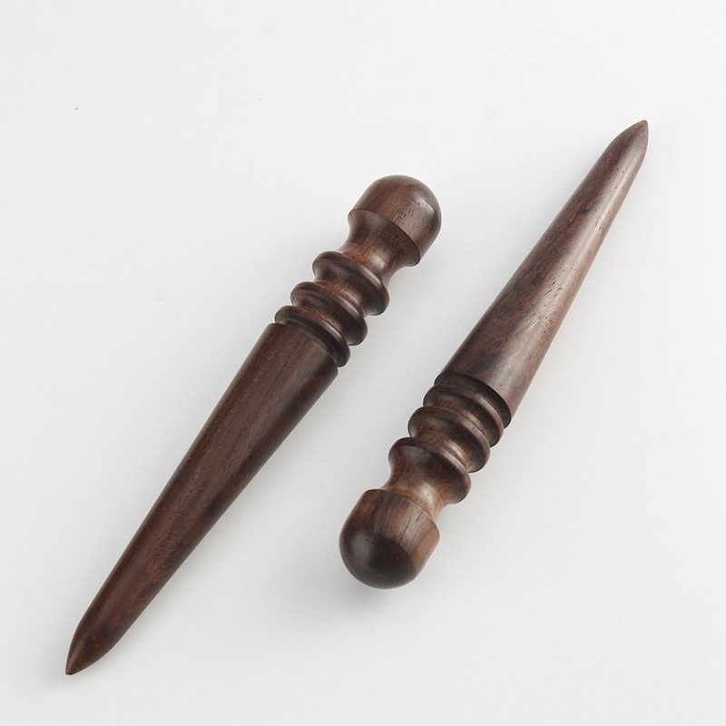 檀木磨き棒手作DIY皮革革具手作磨き皮縁磨き棒全長13.8cm|undefined