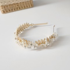 Gold Alloy Leaves Headband New Metal Forest Style Leaf Headband Bride Crown Extremely Fairy Hair Pin Hair Accessory