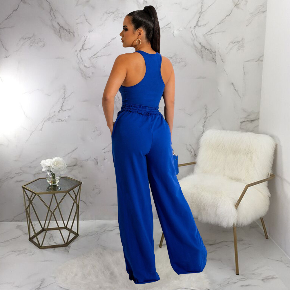 2 Piece Set Quantity Daily Occasion Round Neck Neckline Regular Fit Fit Type Daily Women'S Streetwear Solid Color Spandex Polyester Twilled Satin Patchwork Ripped Pant Co-ord Set Pants Sets