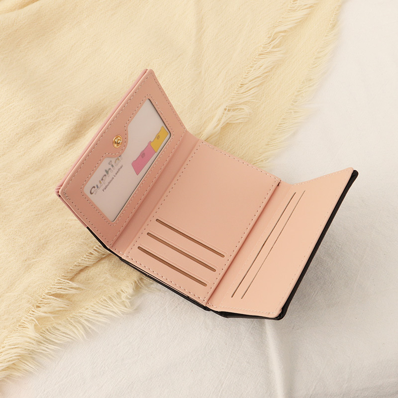 Nuevo bolso de tarjeta de estilo coreano japonés 30% de descuento para mujer billetera de estudiante bolso de clip corto monedero de gato multifuncional