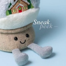 冬季新品jc可爱毛绒雪景球雪球安抚毛绒玩具生日礼物