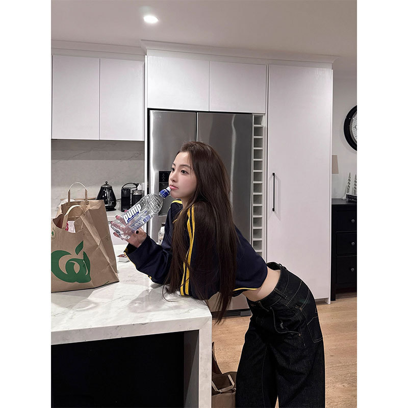 YUYUREAL 美式vibe立体刺绣网眼长袖tee|undefined