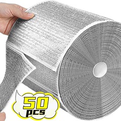 鋼線の食器洗い布は油をつけないで、鋼線のボールの雑巾の台所の専用の金属線の清潔な布の両面の銀の糸は剛の糸をまねます。