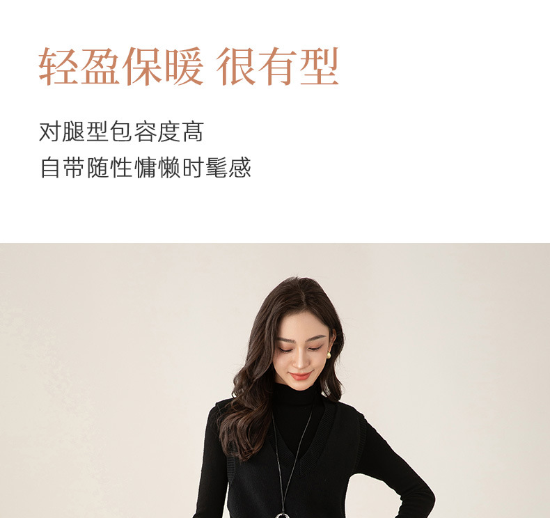 Quần tây nữ dệt kim len acetate Xinge dáng suông ống đứng, chất liệu dày dặn mùa thu đông — màu xám chi tiết 7