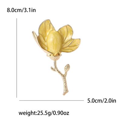 Korean New Alloy Enamel Yaxa sancaqları - yellow-4404-yl