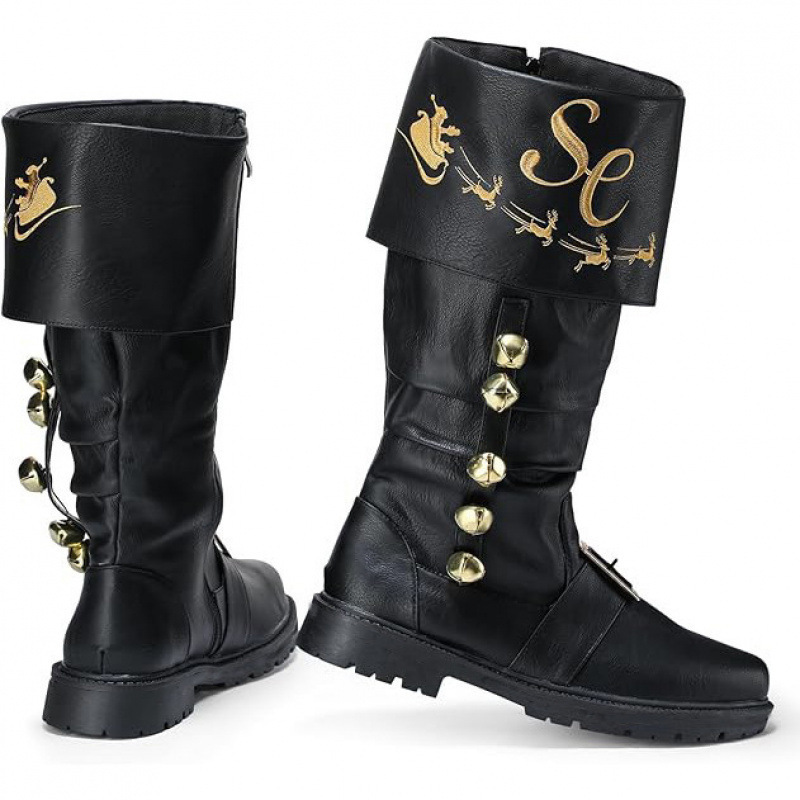 Amazon Independent Site Cross-Border Foreign Trade New European and American Christmas Renaissance Retro Flip-Up Men's Boots