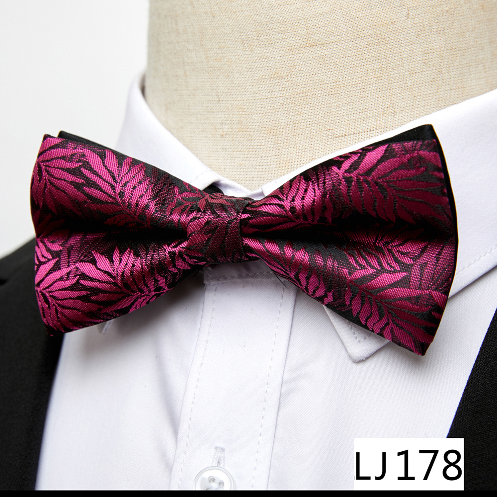 Cravatta formale da uomo con fiocco in seta poliestere con nuovo motivo_voghion.com