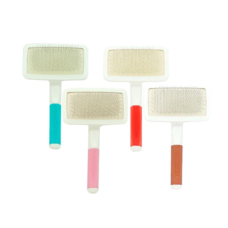 Xinuo mascota perro peine pequeño peine blanco peine de perro de pelo largo cepillo de aguja de acero Teddy aguja peine cepillo de piel