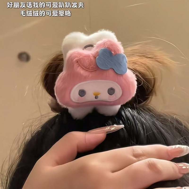 卡通三丽欧可爱kt猫咪发夹超萌公仔玩偶侧边刘海夹百搭发饰批发|undefined