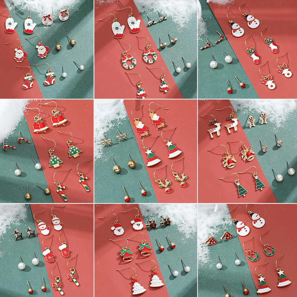 Christmas Plating Alloy No Inlaid Earrings Ear Studs display picture 4