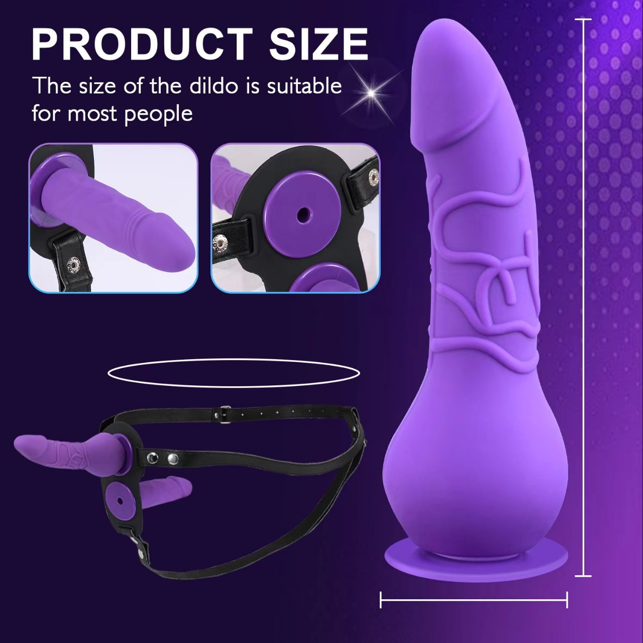 Double-Ended Strapless Strap-on Silicone Dildo, Wearable Dual-Shaft Design — detail image 3