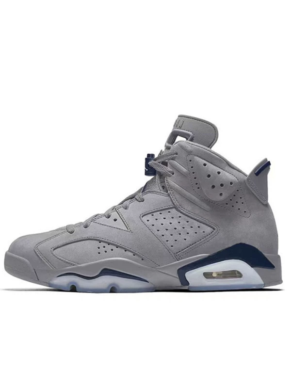 Оригинальные баскетбольные кроссовки Putian Shoe Factory AJ6 North Carolina Lan George City Rabbit, также известные как Green Midnight Blue 6 для мужчин и женщин