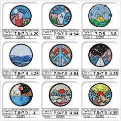 Lily's Embroidered Fabric Badges High-end Clothing Accessories Round Patch Badges Manufacturer Direct Sales Wholesale