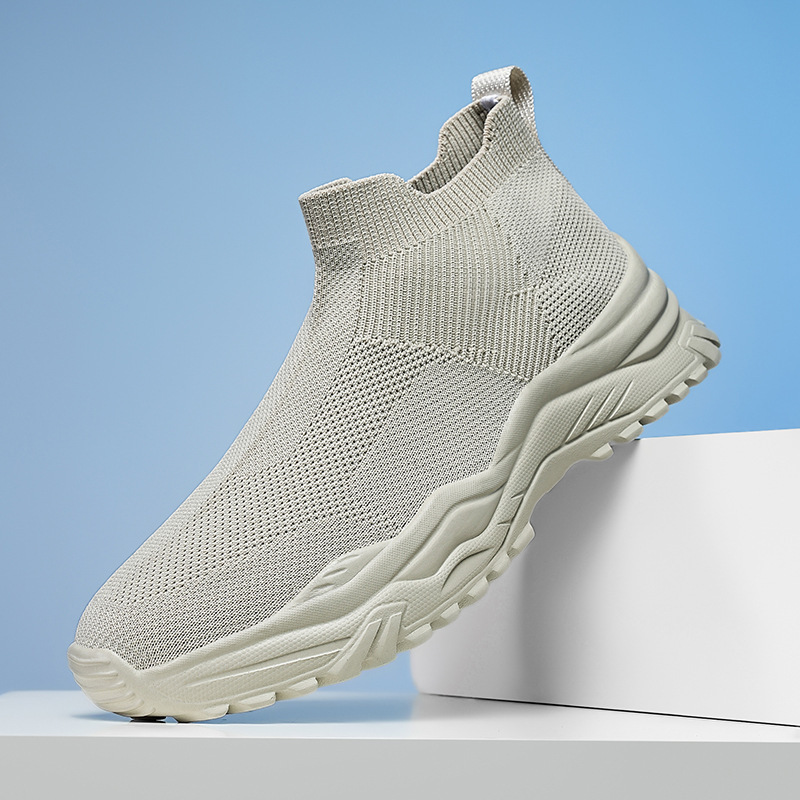 Otoño transfronterizo AliExpress Amazon zapatos de malla de tamaño grande respirables zapatos de calcetines de tela de vuelo zapatos de calcetines de calcetines