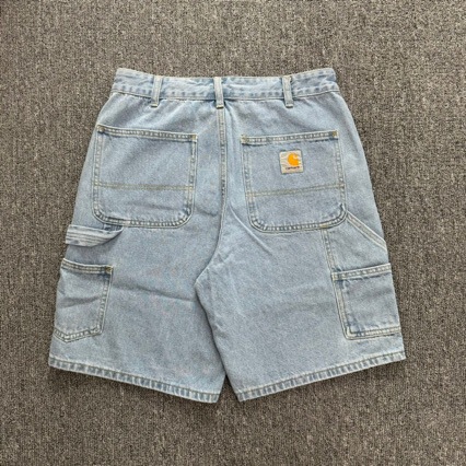 AliExpress TEUM foreign trade European and American cross-border Kaha te washed wholesale men's black workwear denim shorts