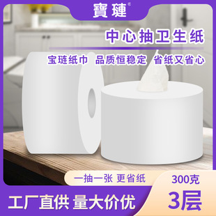 Central Tissue Manufacturer Wholesale Double Roll 300g Shopping Mall Toilet Paper Toilet Paper Large Roll Hotel Roll Paper Towel