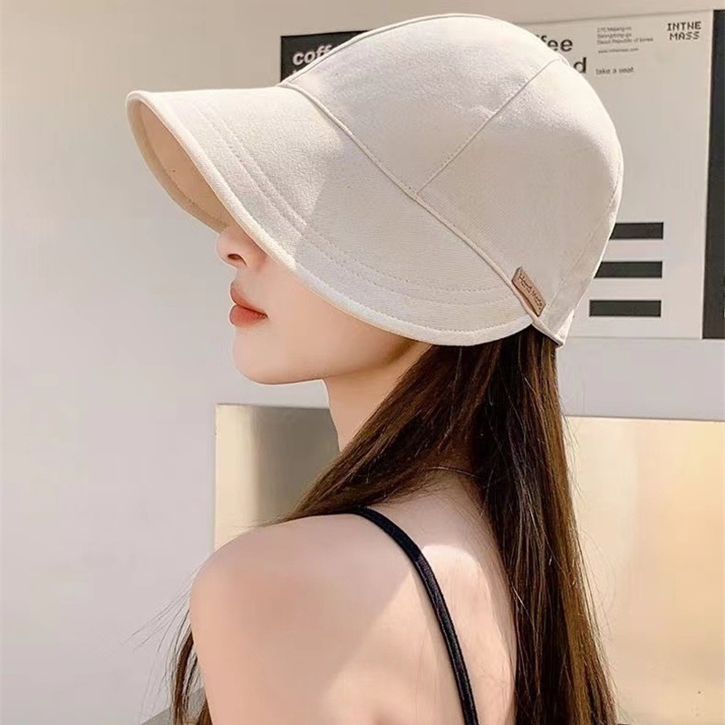 赵露思同款防晒帽子女春秋新款百搭休闲大头围加宽檐显脸小遮阳帽|undefined