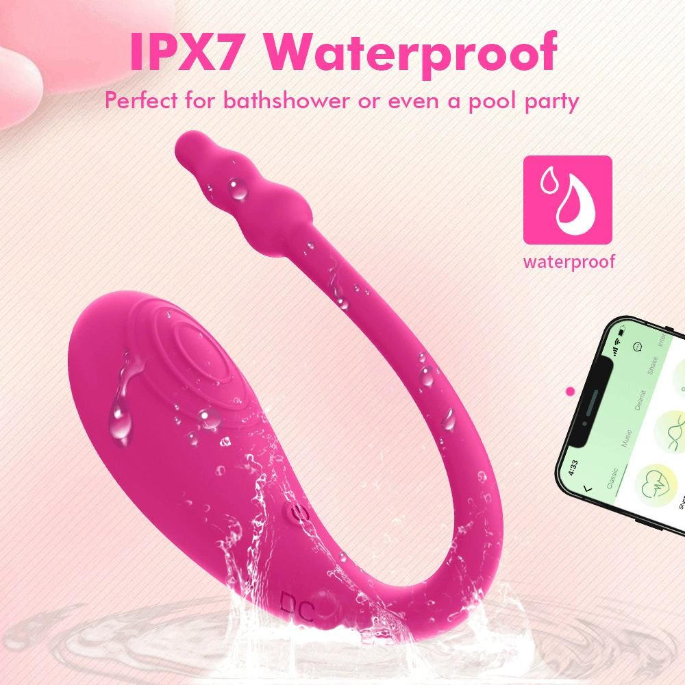 App-Controlled Wireless Wearable Egg Vibrator, Remote Phone Control, Rose Red or Purple