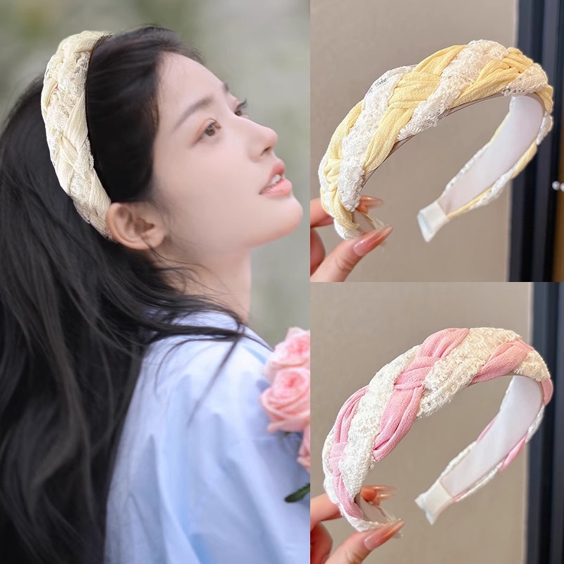 2025 nuevo cinturón de cabello de alta calidad de encaje trenzado de torsión francesa, cráneo alto, cara pequeña y ancha, tarjeta de cabello