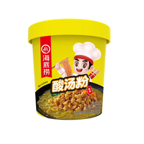 Haidilao Sour and Spicy Beef Tripe Noodle Tomato Beef Noodle Sauce Sour and Spicy Noodles Mesh Bag Convenient Instant Noodles Wholesale