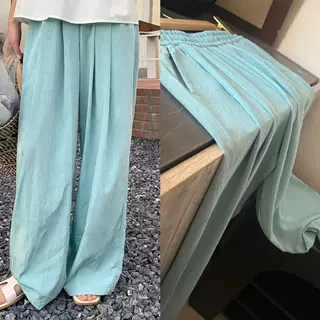 宽松褶肌理感休闲日系天丝阔腿裤女山本裤夏天遛弯慵懒风抖抖裤长
