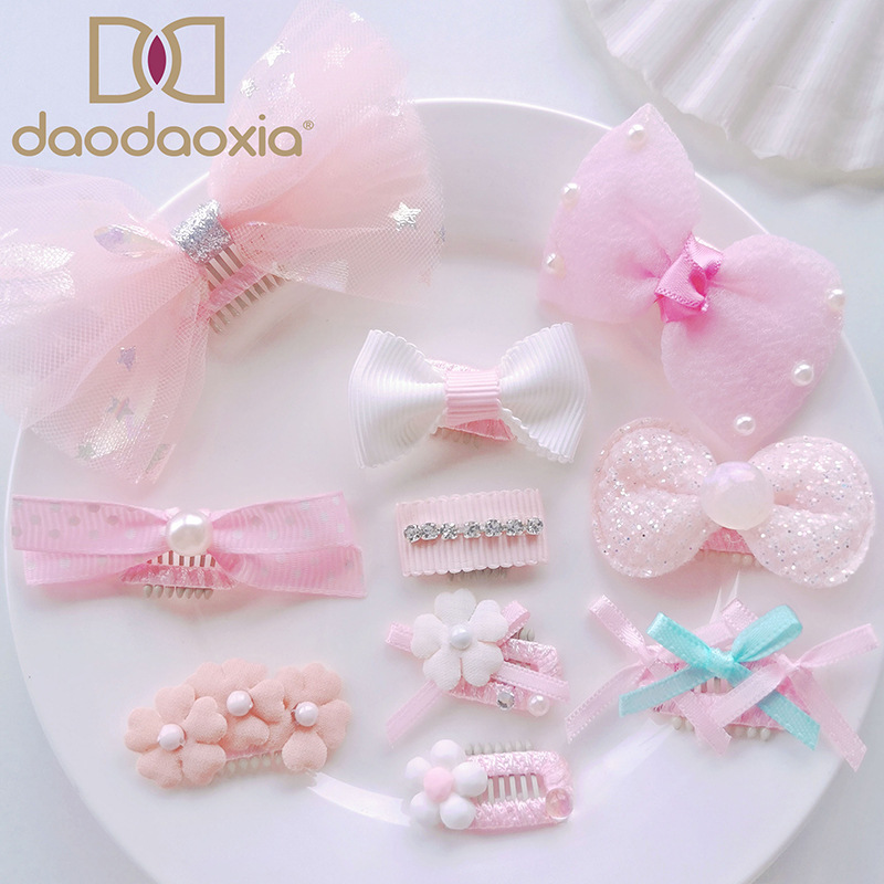 Pet Hairpin Princess Pink Series Shredded Hair Clip BBClip Teddy Yorkshire Maltese Hairpin Korean Imported Clip