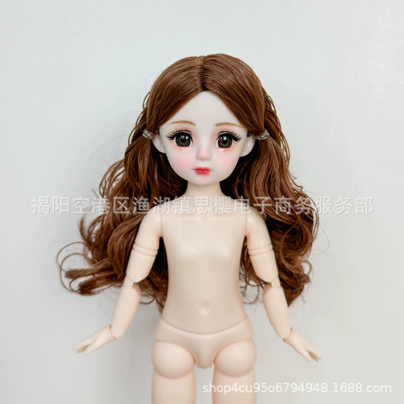 [Школьный цветок макияж] 30 см 6 точек, BJD тело голая кукла 20 суставов 3D настоящие глаза, нэфане кукла девочка игрушки