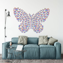 Foreign trade 3D three-dimensional hollow butterfly wall stickers living room wall decorations holiday layout warm romantic self-adhesive paper