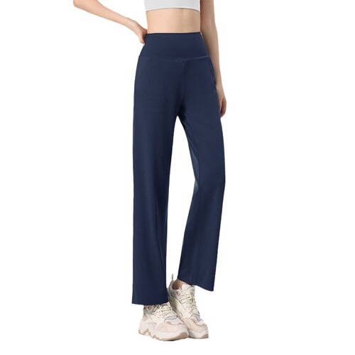 Nuls high-waisted naked yoga straight-leg pants trousers for small people to look taller and drape straight-leg breathable sweat-absorbent dance pants