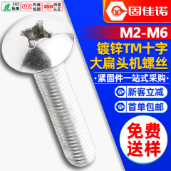 TM鉄白亜鉛メッキ十字溝大平頭ねじ傘頭ボルトキノコ頭ねじm 2/M3/M4/m 5/m 6
