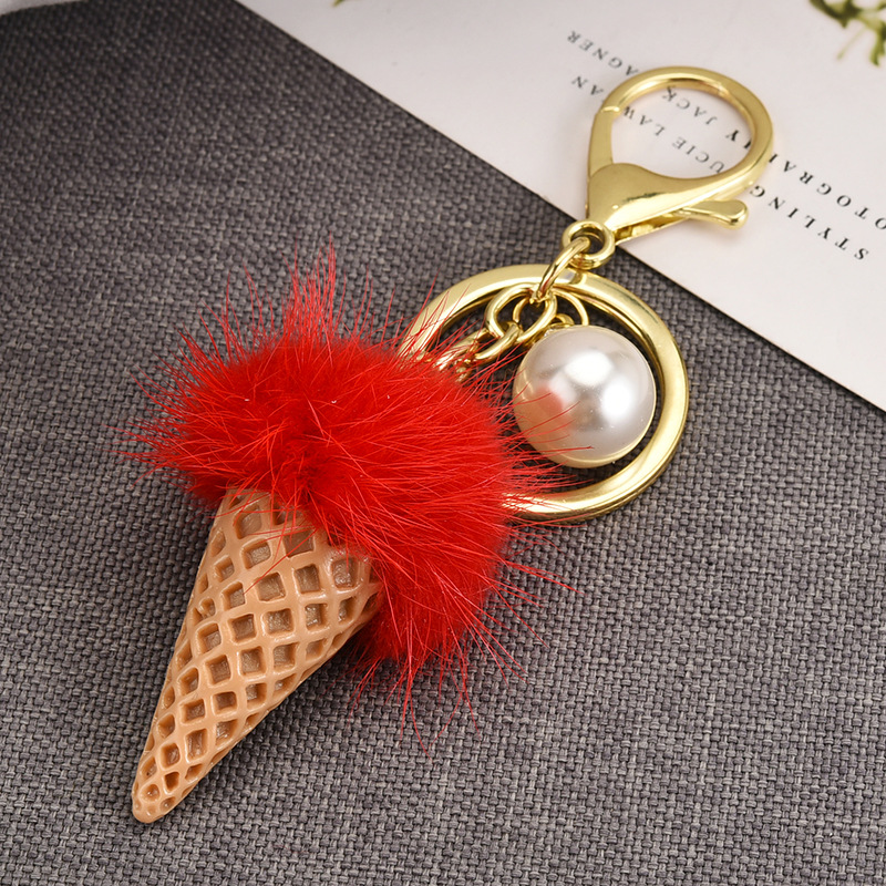 fashion ice cream cone resin keychain wholesale Nihaojewelrypicture16