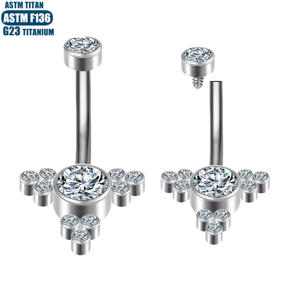 Pointed labret stud close-up product detail