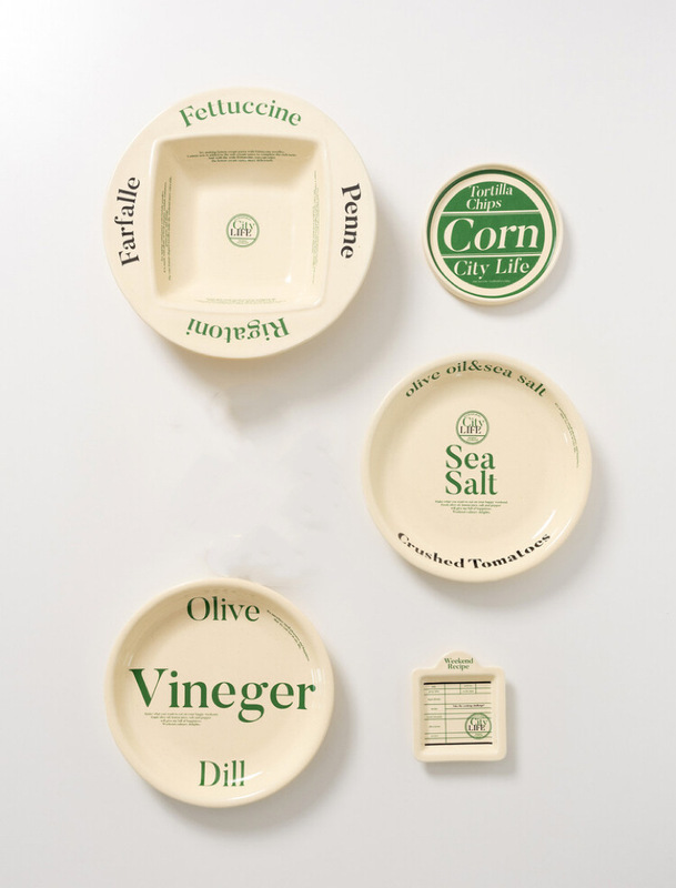 South Korea Ins Same Style Letter Ceramic Plate Square Plate Breakfast Plate Internet Popular Creative Household Plate Soup Plate suit