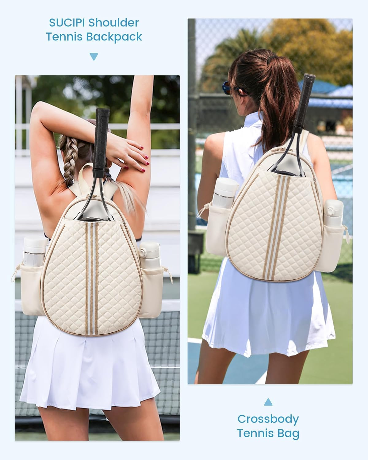 Bolsa de tenis de doble hombro al aire libre bolsa de raqueta deportiva de hombro de tramo inclinado mochila ligera bolsa de bádminton image 10