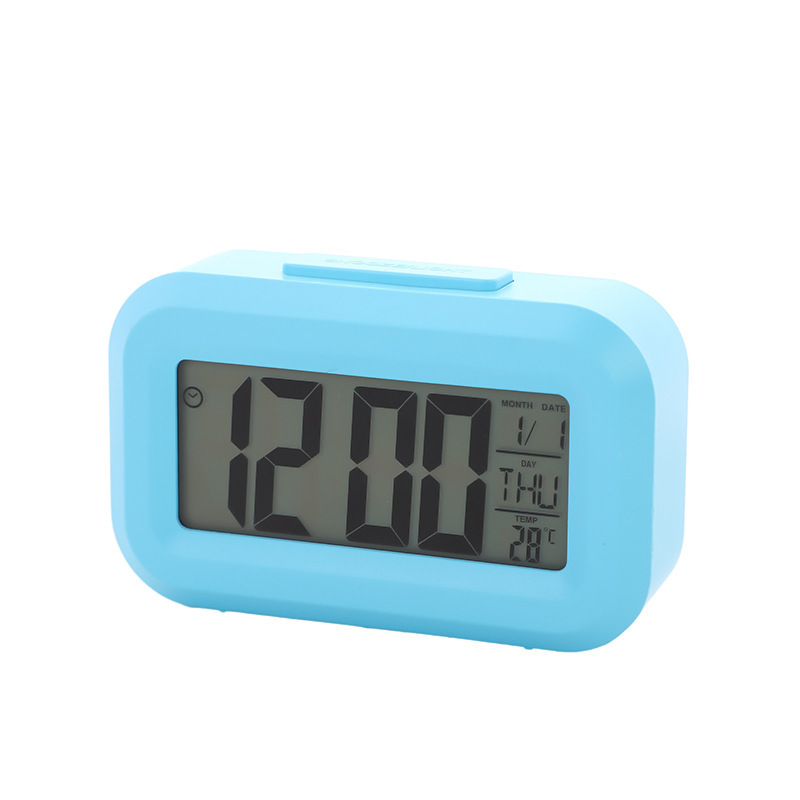 (2개) 미니 배터리 알람 시계 어린이 데스크톱 전자 시계 학생 시간 관리자 주방 타이머 디스플레이 온도