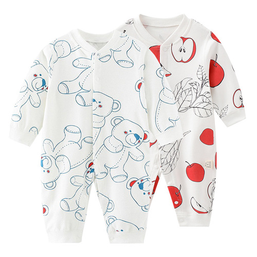Baby Bodysuit Pure Cotton Long Sleeve Newborn Clothes Spring Autumn Winter Set Firstborn Baby Boy Hosiery Climbing Suit Class A